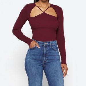 ASTR the Label Cutout Knit Bodysuit